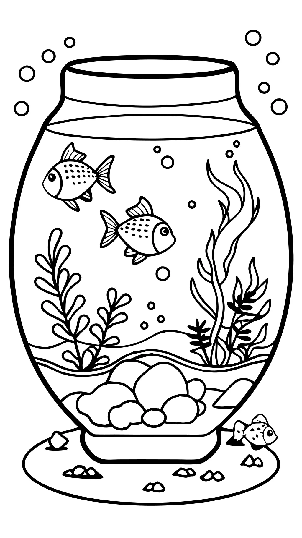 fish tank coloring page